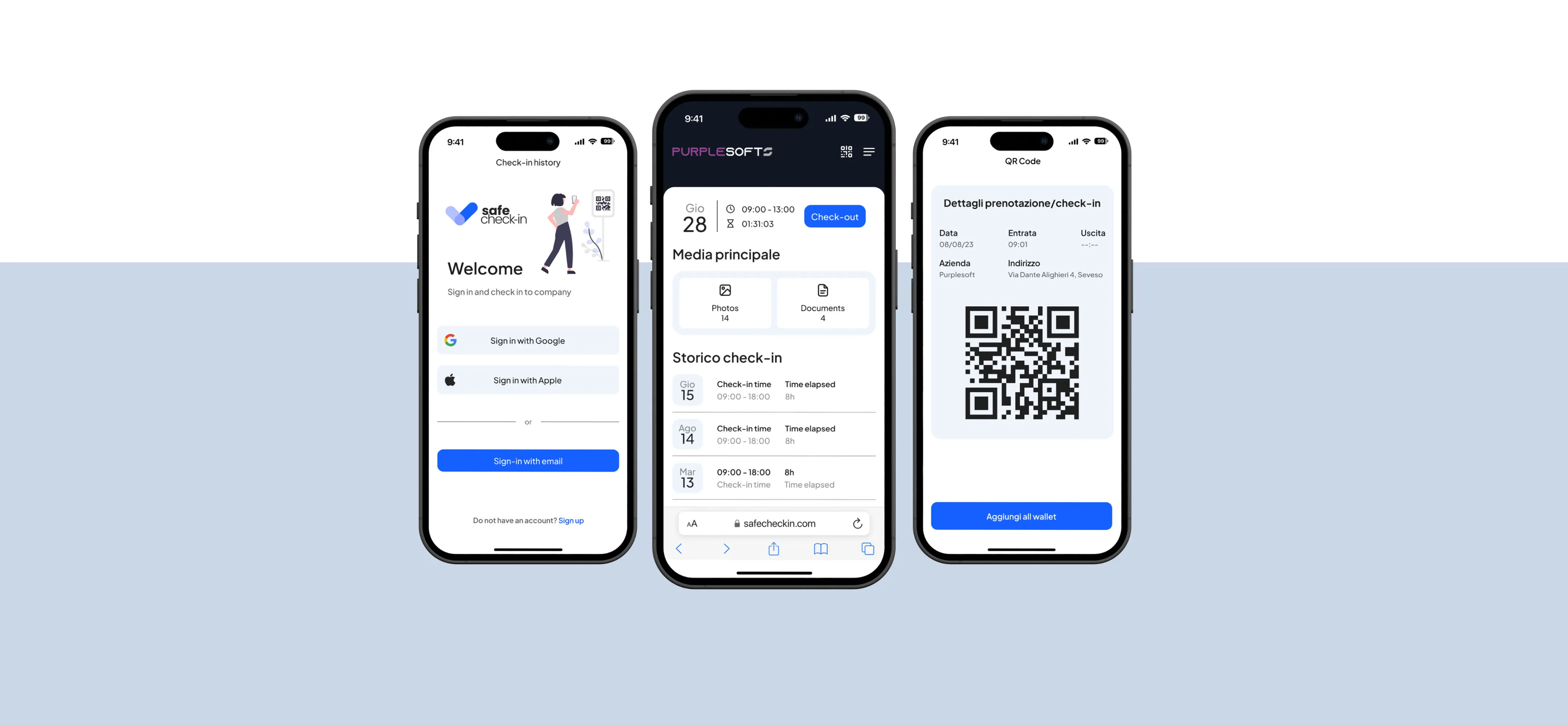 Safe Check-In Product - PurpleSoft 2 Safe Check-In Product - PurpleSoft