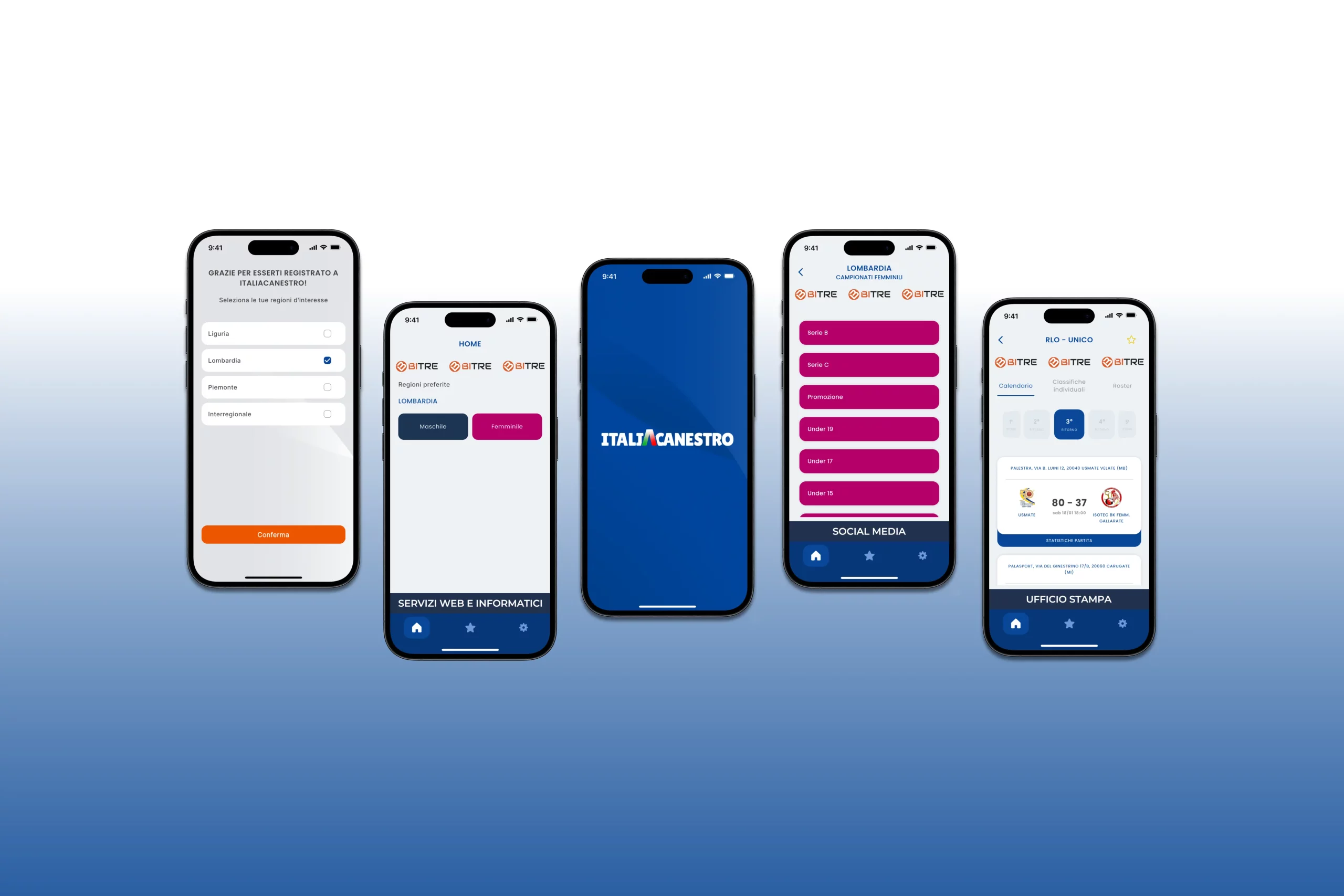 App mobile basket giovanile: risultati live e abbonamenti